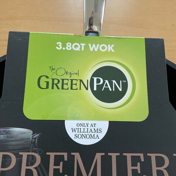 Green Pan 3.8 QT Wok 11" Ceramic Nonstick Gas Induction Stovetop Cookware New - Picture 3 of 6